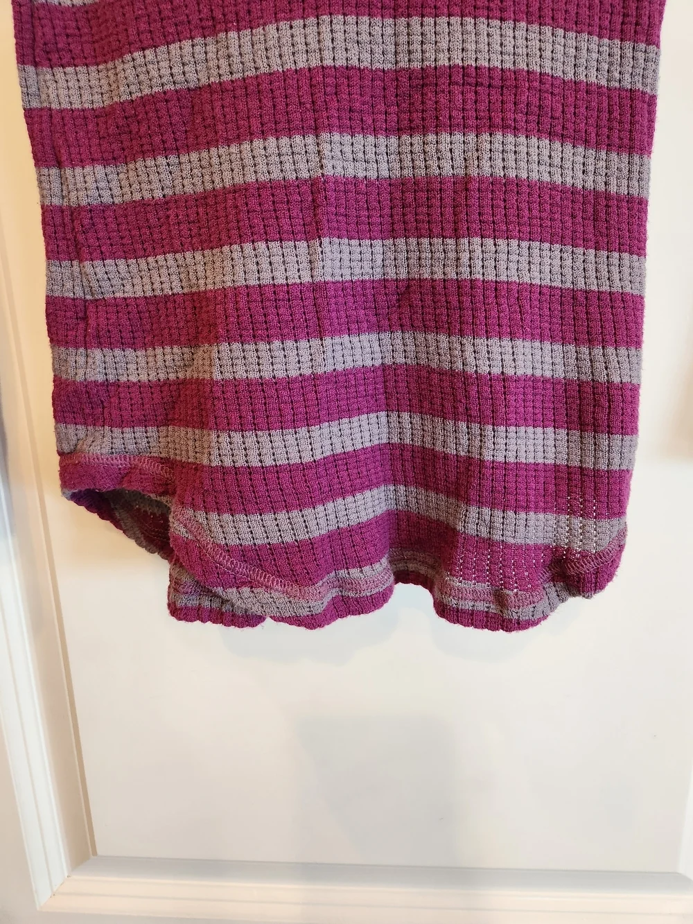 Vintage Free People Magenta/Gray Stripe Hoodie/Henley Size S 90's Bella Swan Y2K